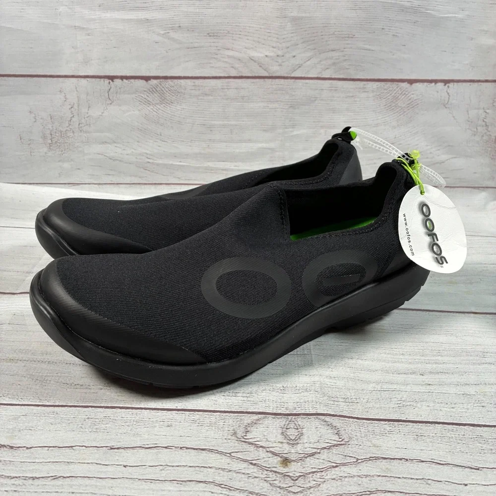 OOFOS OOmg Sport Recovery Shoes Mens 12 Black Slip On Sneakers OOfoam 5085 New
